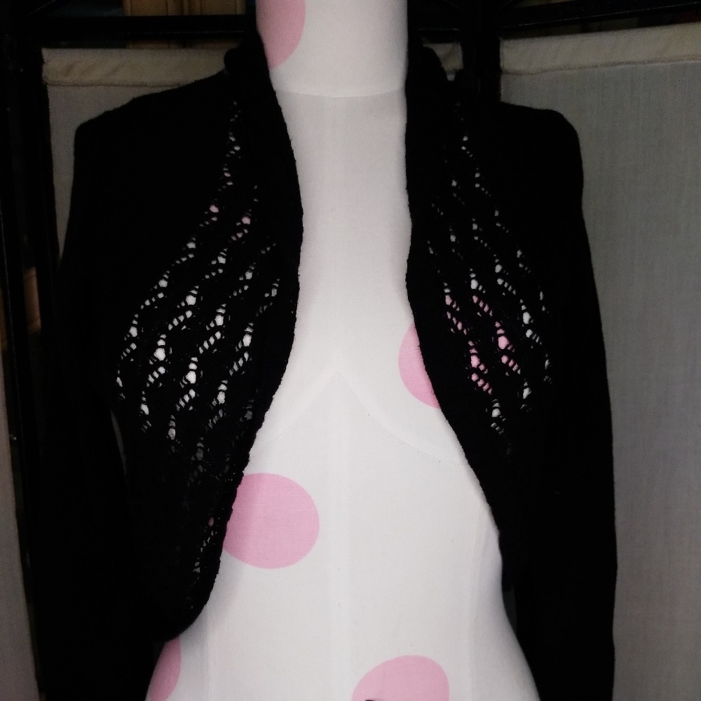 Long Sleeve Crochet Cardigan Size Large